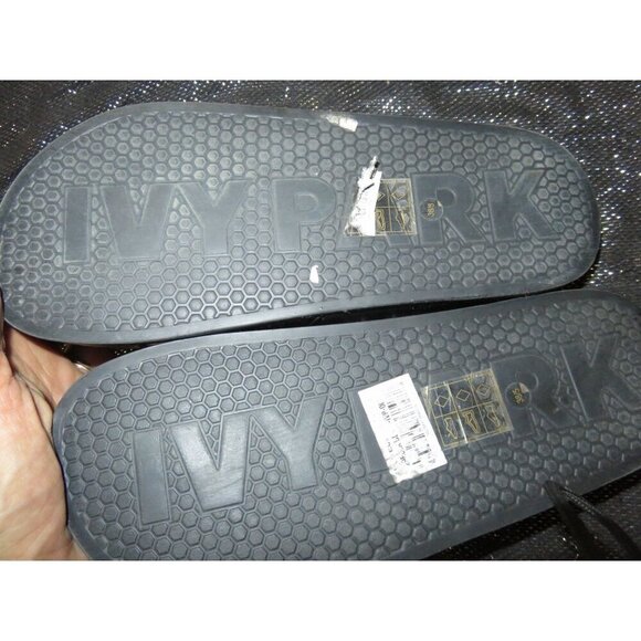 BOGO Adidas Ivy Park Black Mule Slides Sandals size 38 men's 5.5 women's 7.5 - Picture 3 of 4